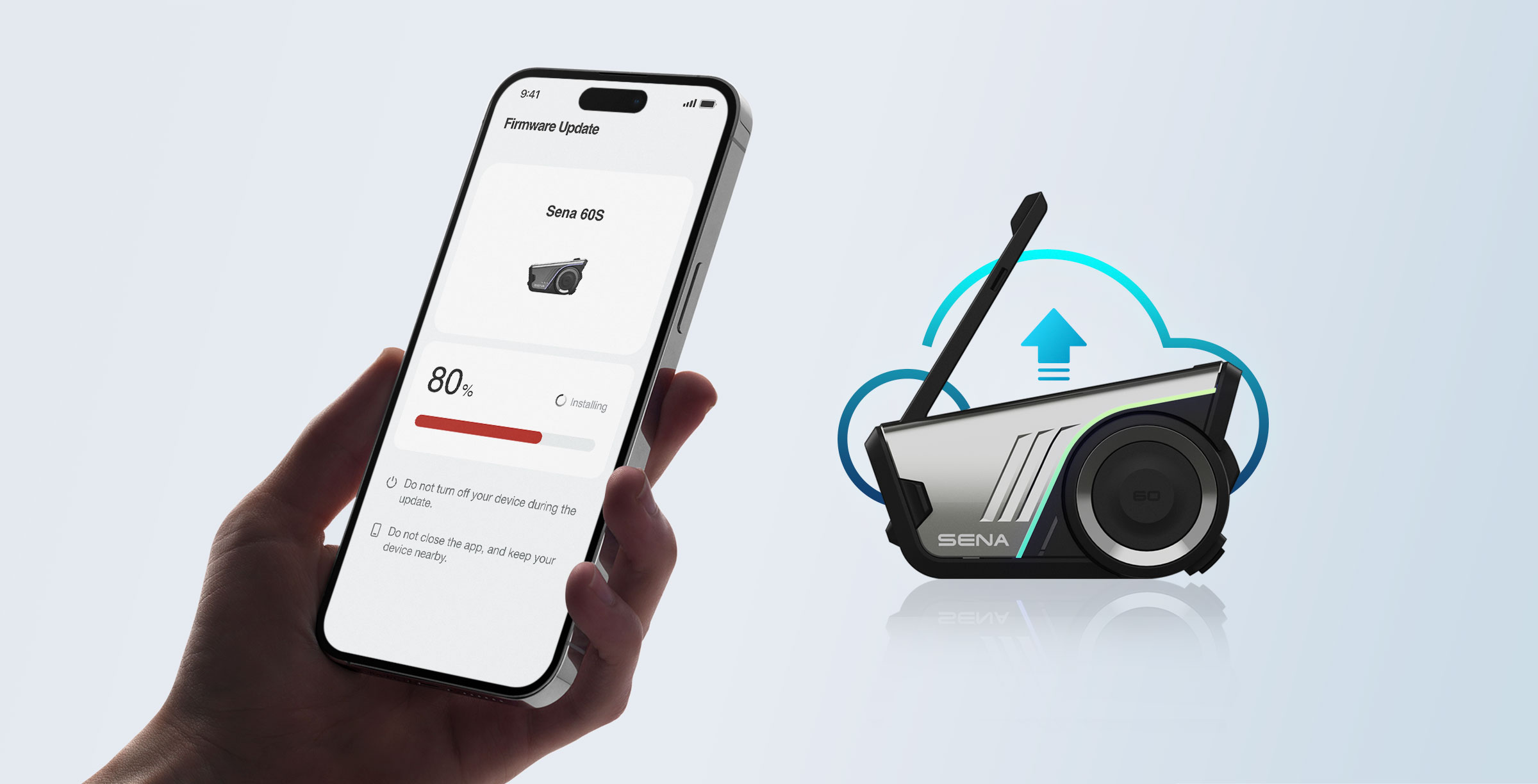 HASSLE-FREE OVER-THE-AIR UPDATES WITH THE ALL-NEW SENA MOTORCYCLES APP