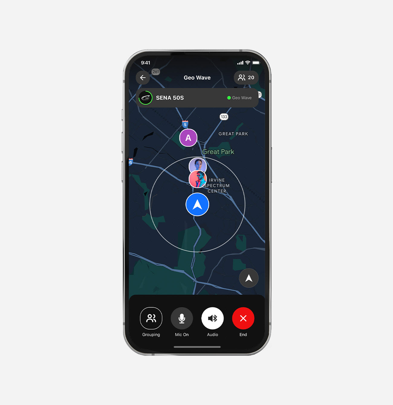 Live location display, Ride with confidence